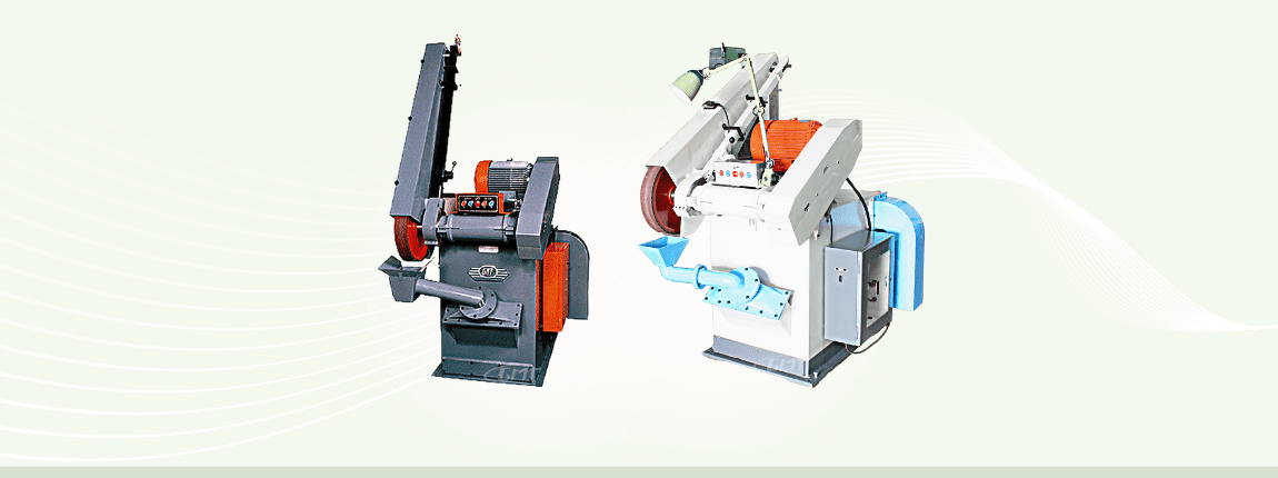 Grinding belt outlet machine